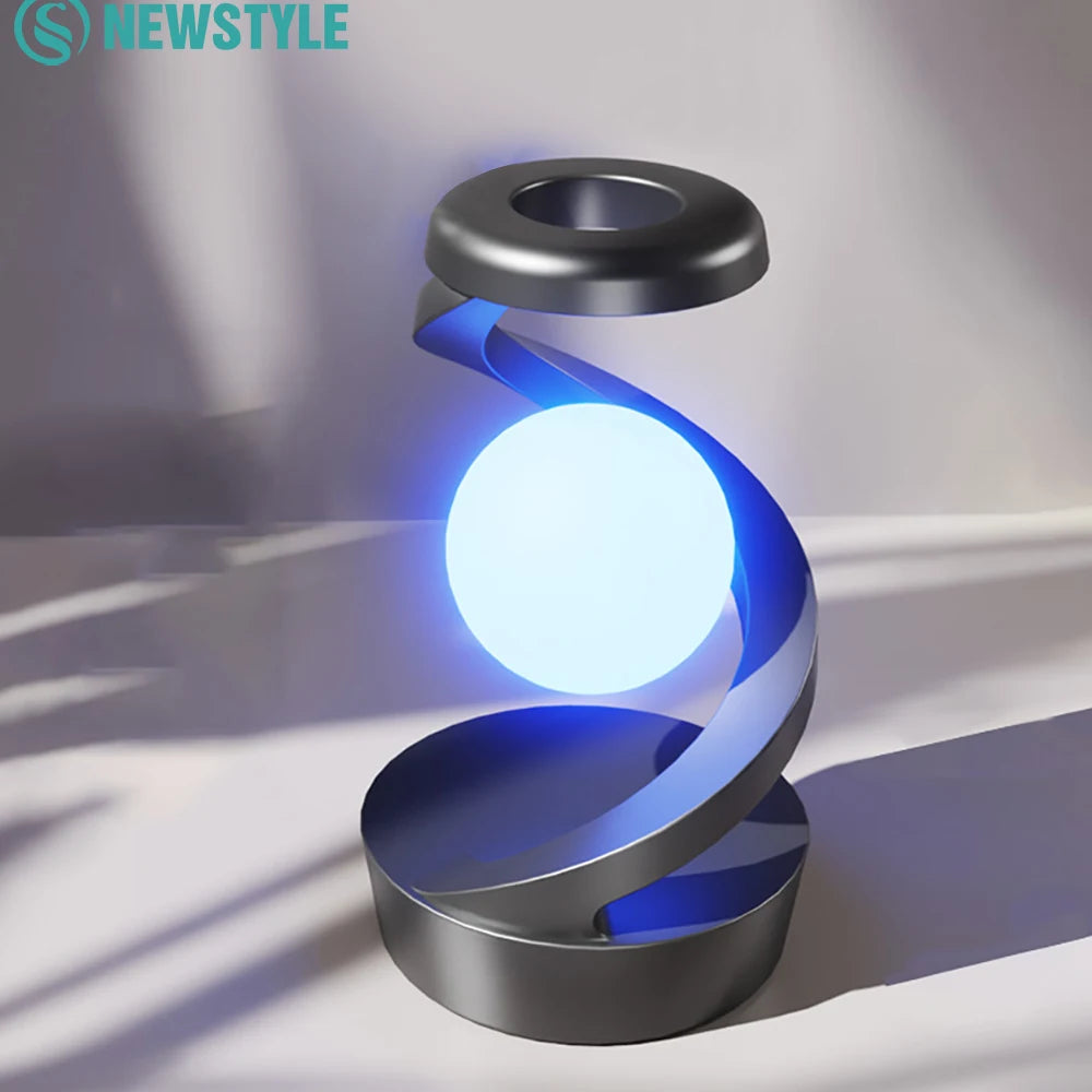 Levitating LED Spiral Lamp