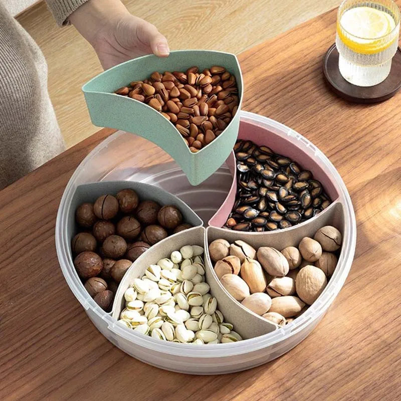 Circle Fruit & Snack Tray with Lid