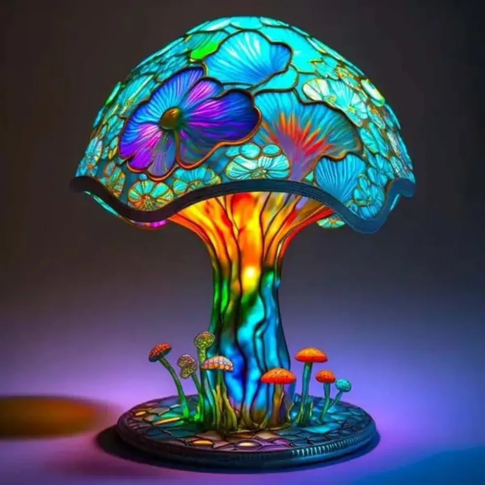 Tiffany-Style Stained Glass Table Lamp