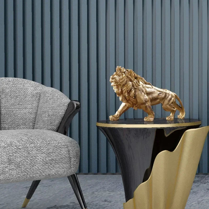Majestic Lion Resin Sculpture