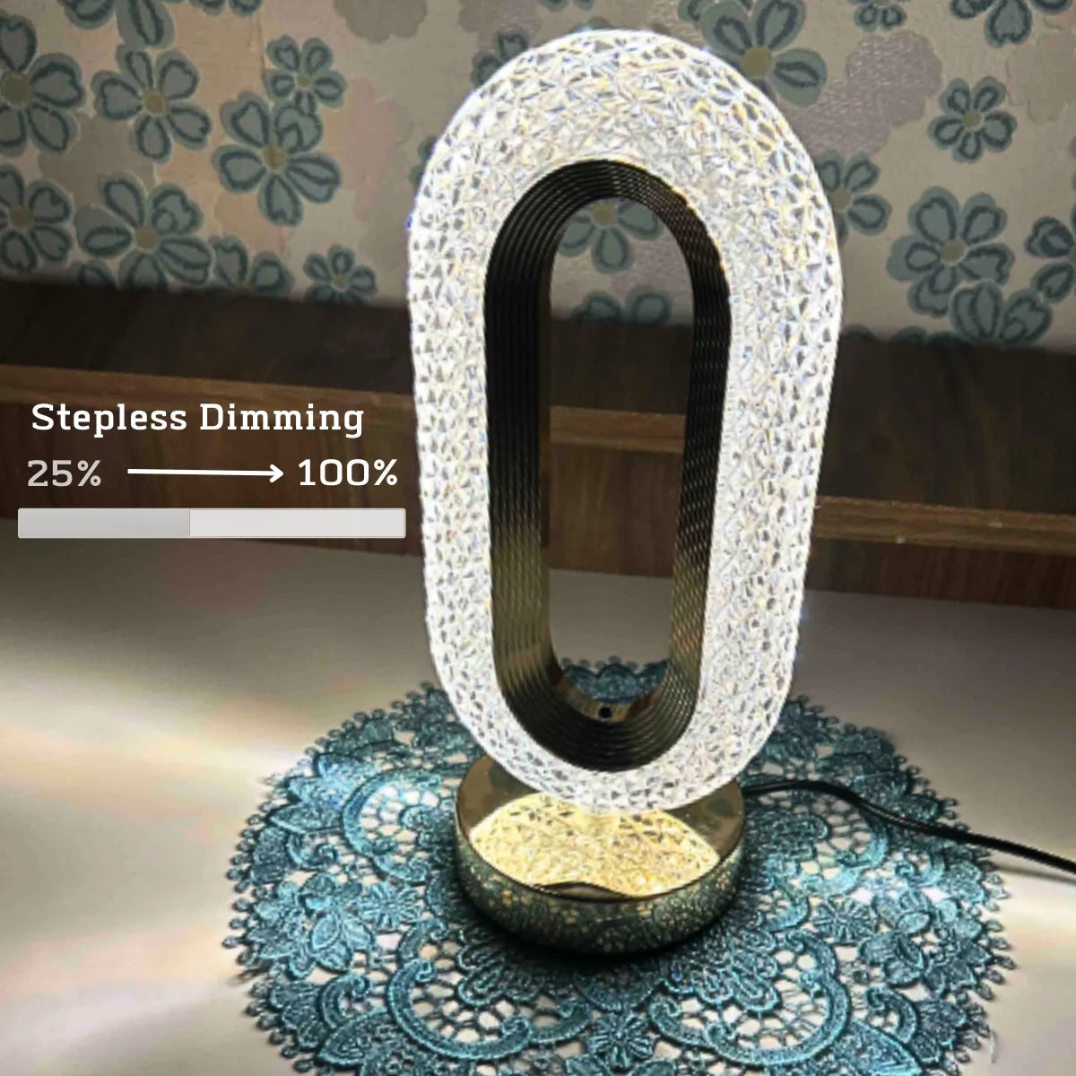 LumiOval™ Crystal Table Lamp