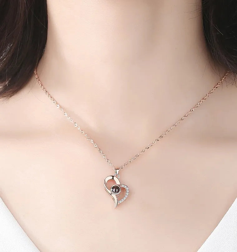 Heart Projection Memory Necklace