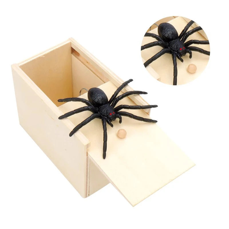 Wooden Spider Prank Box