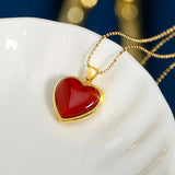 Red Carnelian Heart Necklace