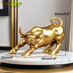 Brass Wall Street Bull