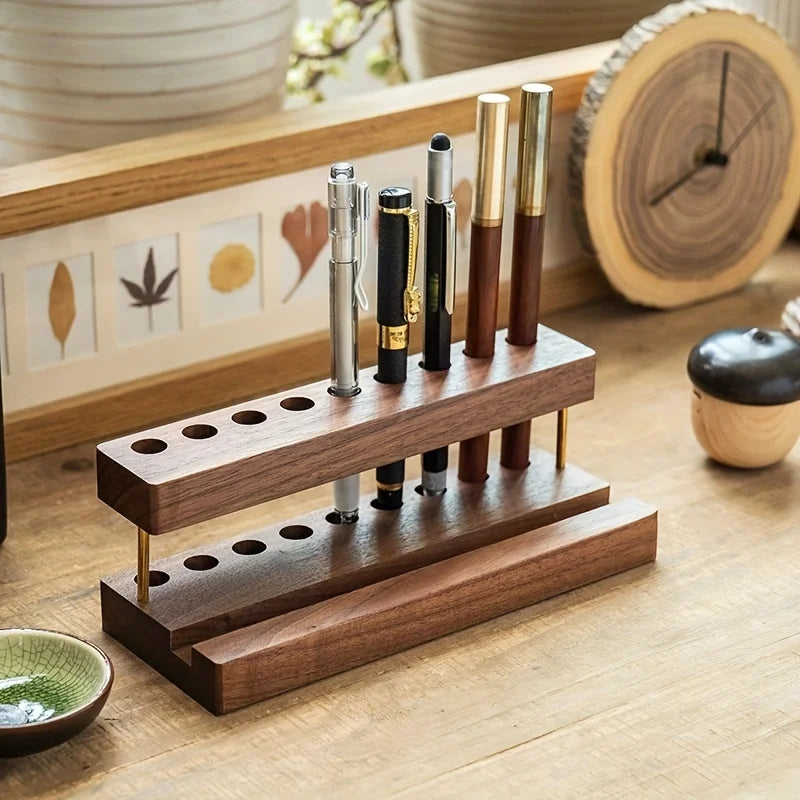 Wooden Pen and Phone Organizer