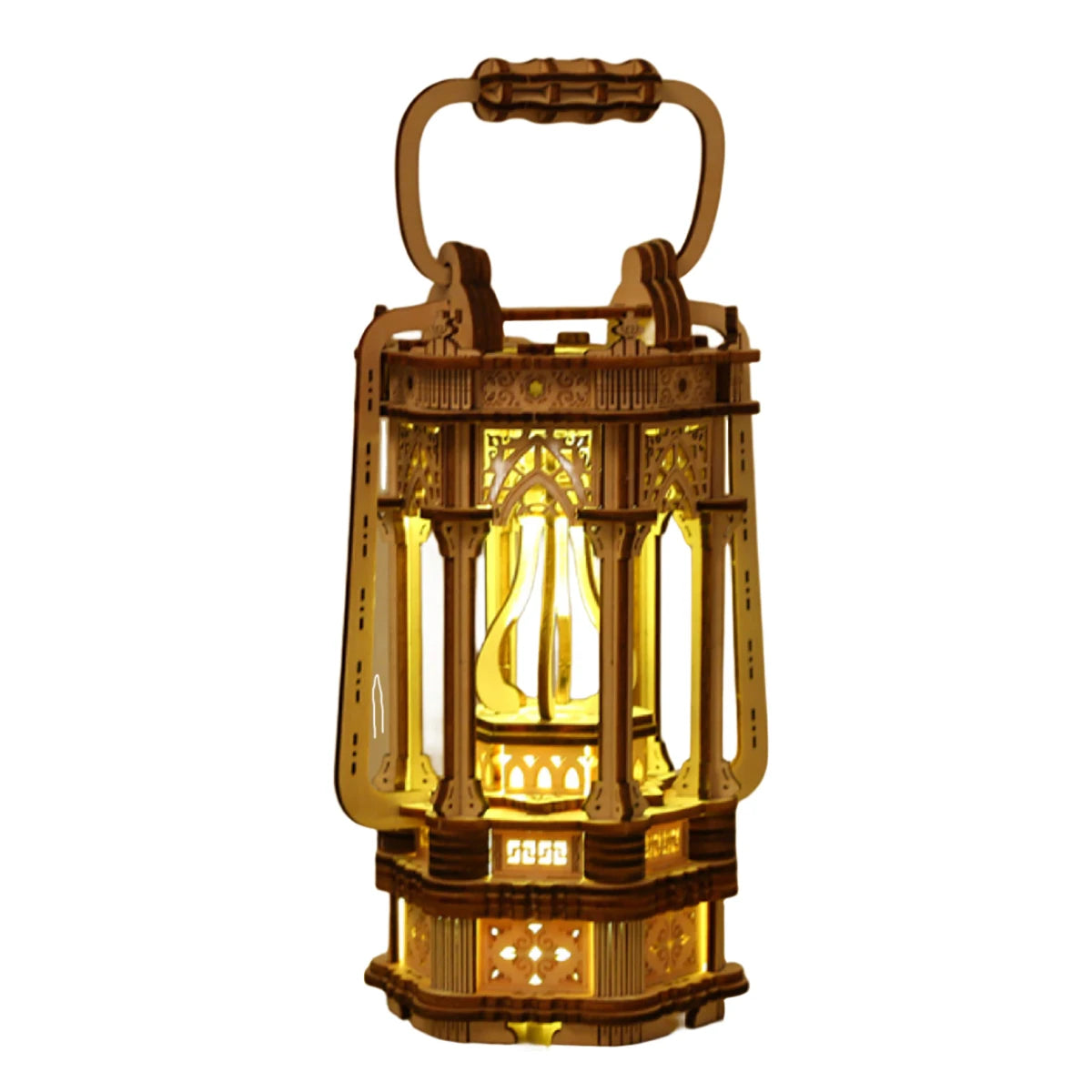 Wooden Lantern Puzzle Lamp
