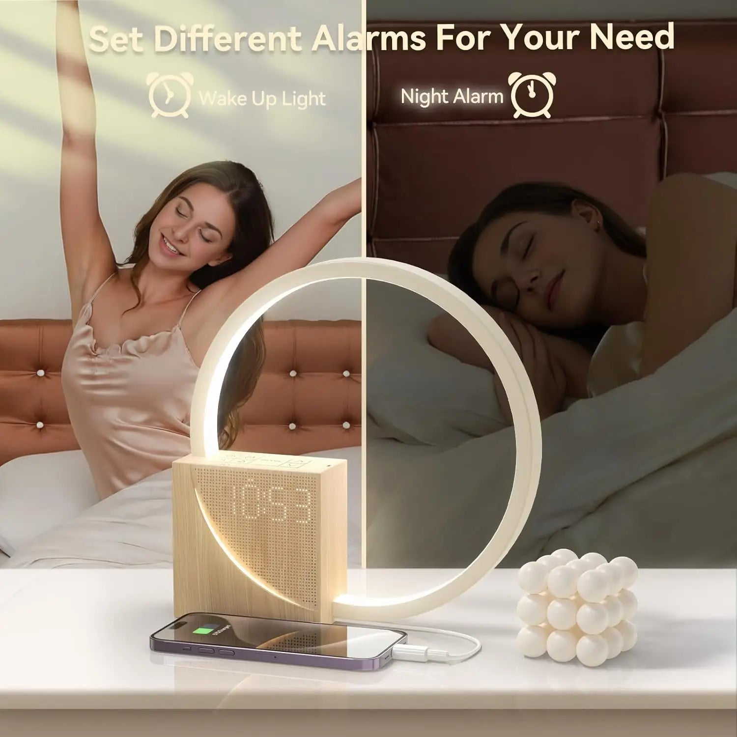 White Noise Sunrise Clock