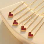 Dainty Red Heart Necklace