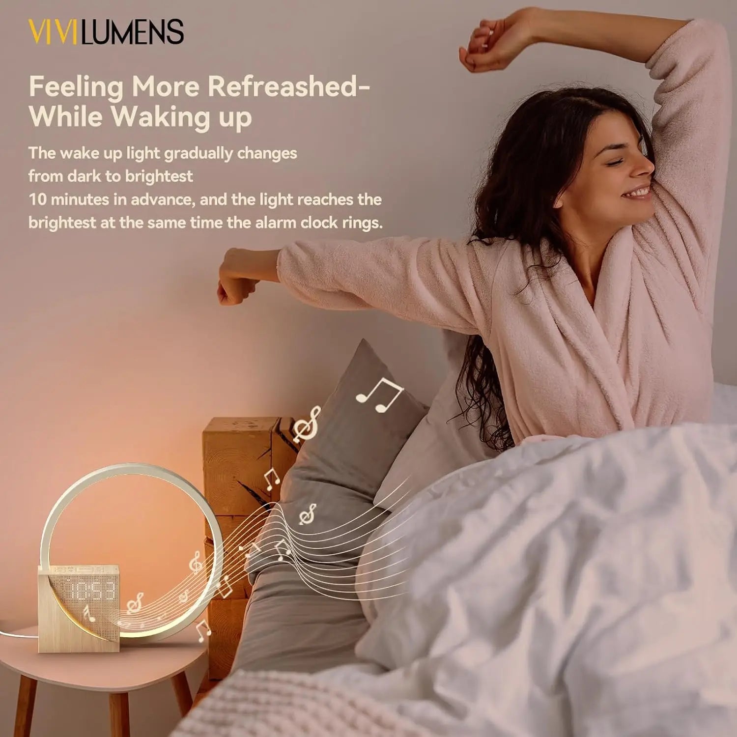White Noise Sunrise Clock