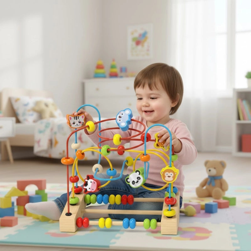 Wooden Bead Maze Set