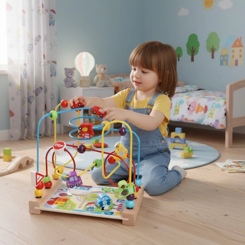 Wooden Bead Maze Set