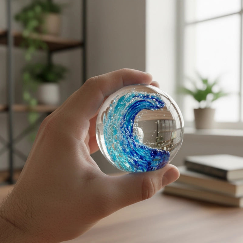 Ocean Wave Crystal Sphere