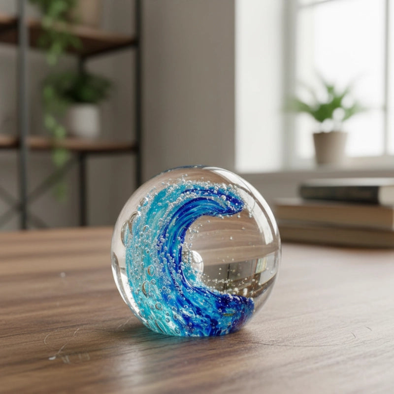 Ocean Wave Crystal Sphere
