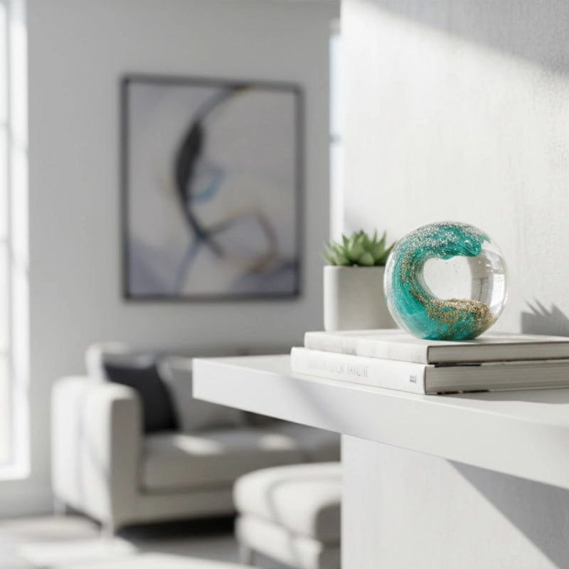 Ocean Wave Crystal Sphere