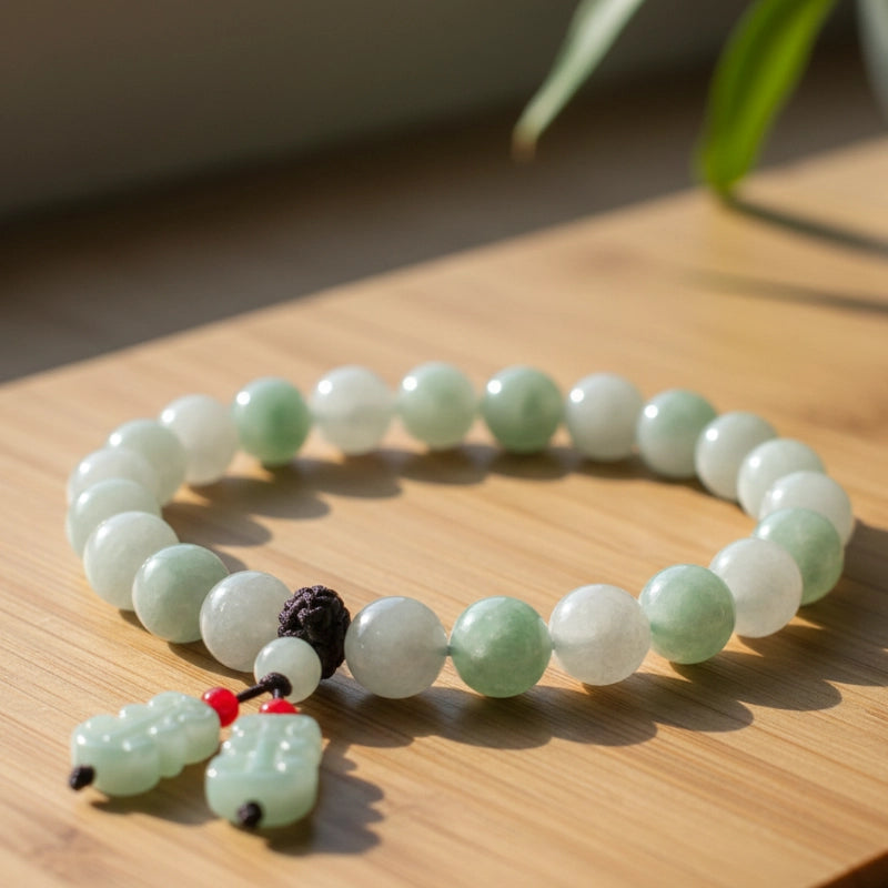 Natural Jade Bead Bracelet