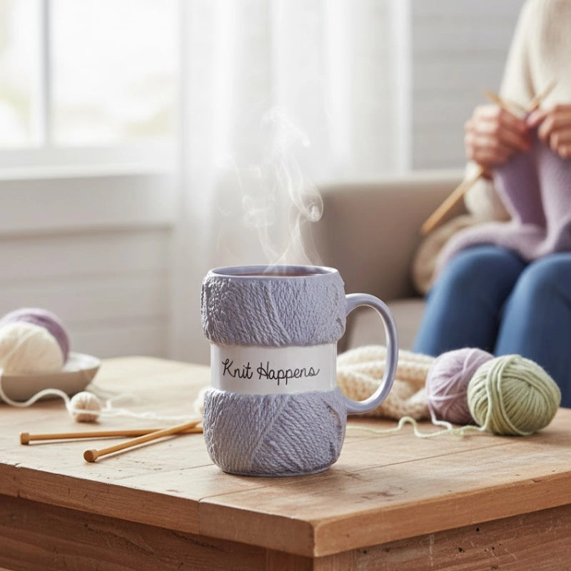 Knitting Yarn Design Mugs