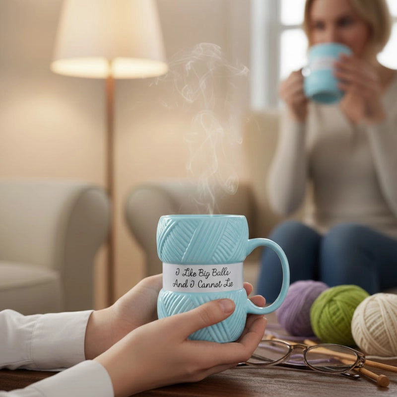Knitting Yarn Design Mugs