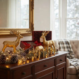 Gold Reindeer Figurine Set