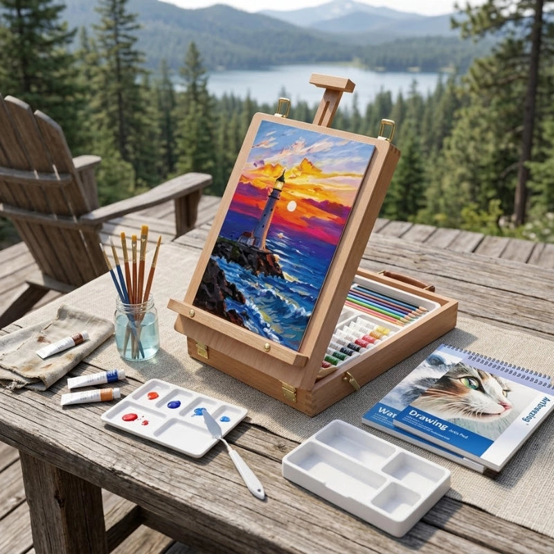 Tabletop Mixed Media Easel Set