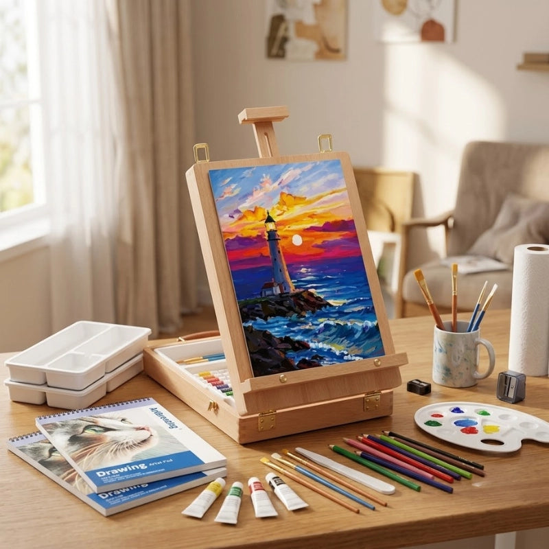 Tabletop Mixed Media Easel Set