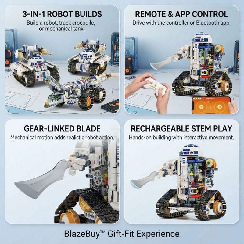 3-in-1 RC Robot Building Set