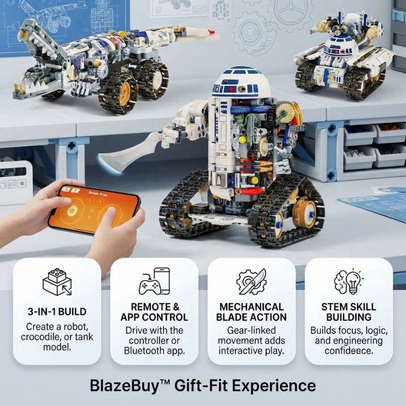 3-in-1 RC Robot Building Set