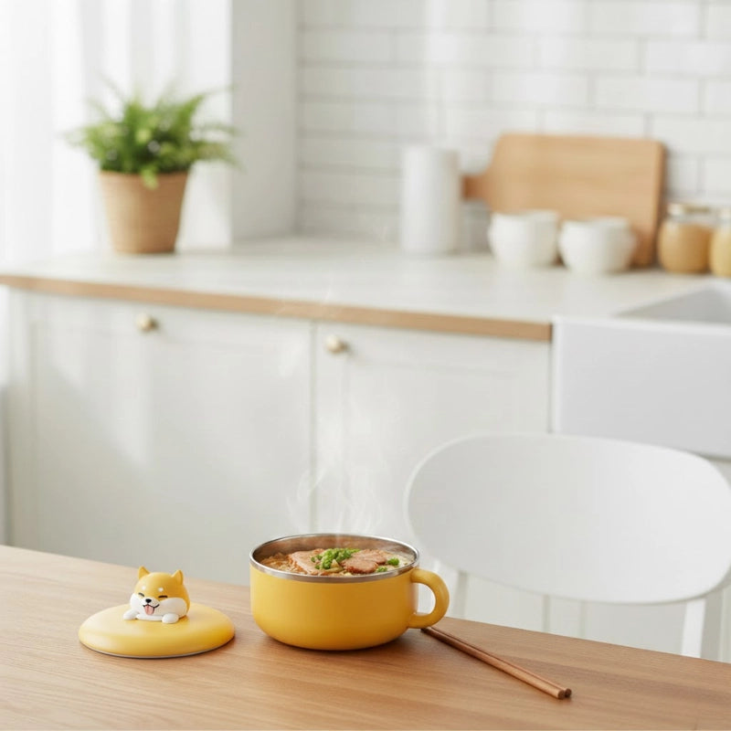 Cute Ramen Bowl with Lid