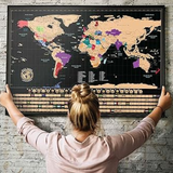 Scratch-Off World & USA Map Set