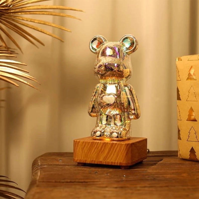 3D LED Bear Fireworks Lamp