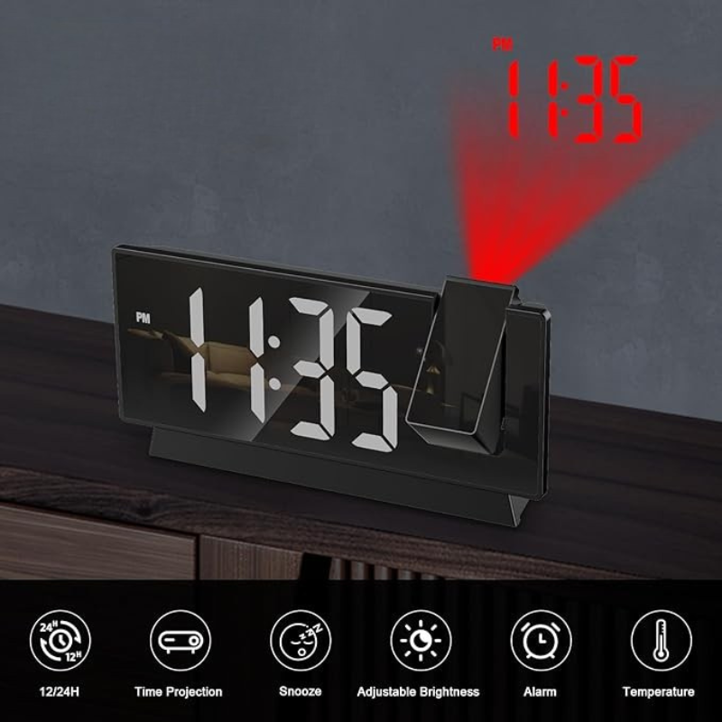 Projection LED Alarm Clock