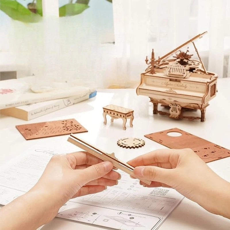 Wooden 3D Music Box Puzzle Set