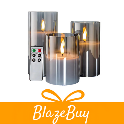 GlowFlame™ Set of 3 LED Candle