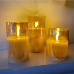 Glass Glow Candle Set
