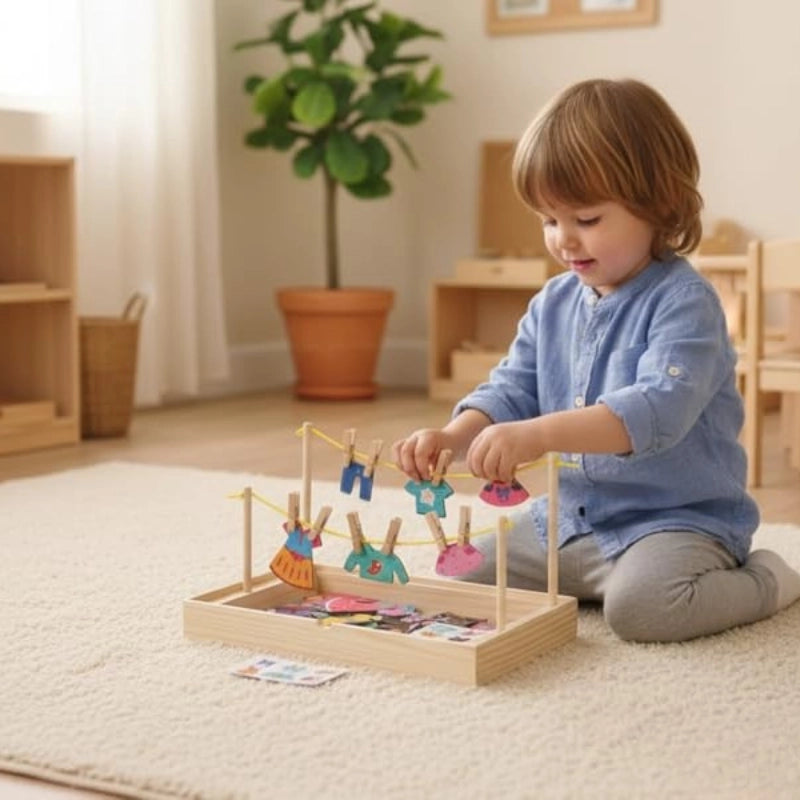 Montessori Clothes Hanging Set