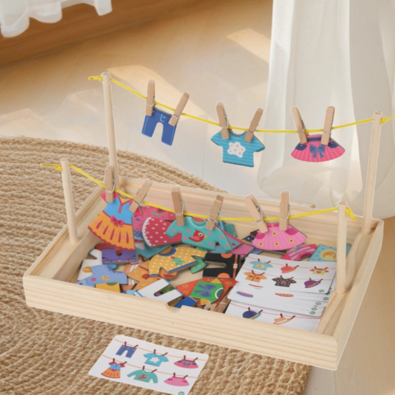 Montessori Clothes Hanging Set