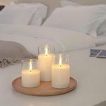 Glass Glow Candle Set