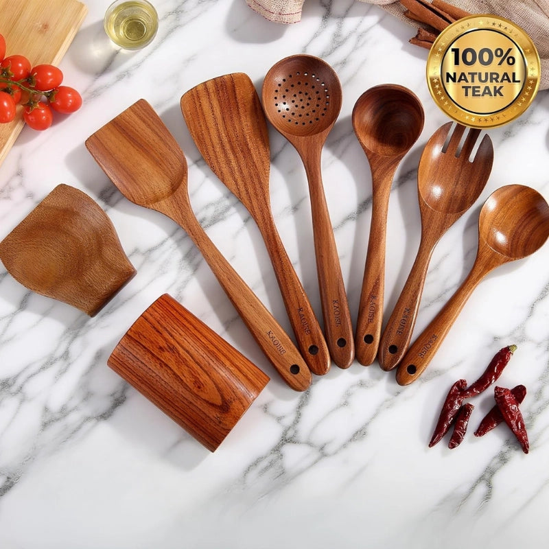 Wooden Kitchen Utensils Set