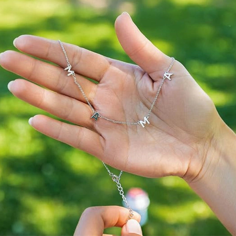 Mama Letter Pendant Necklace
