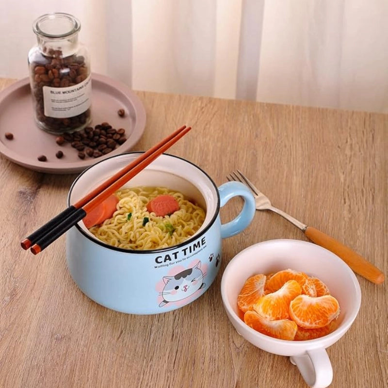 Cute Cat Ramen Bowl Set