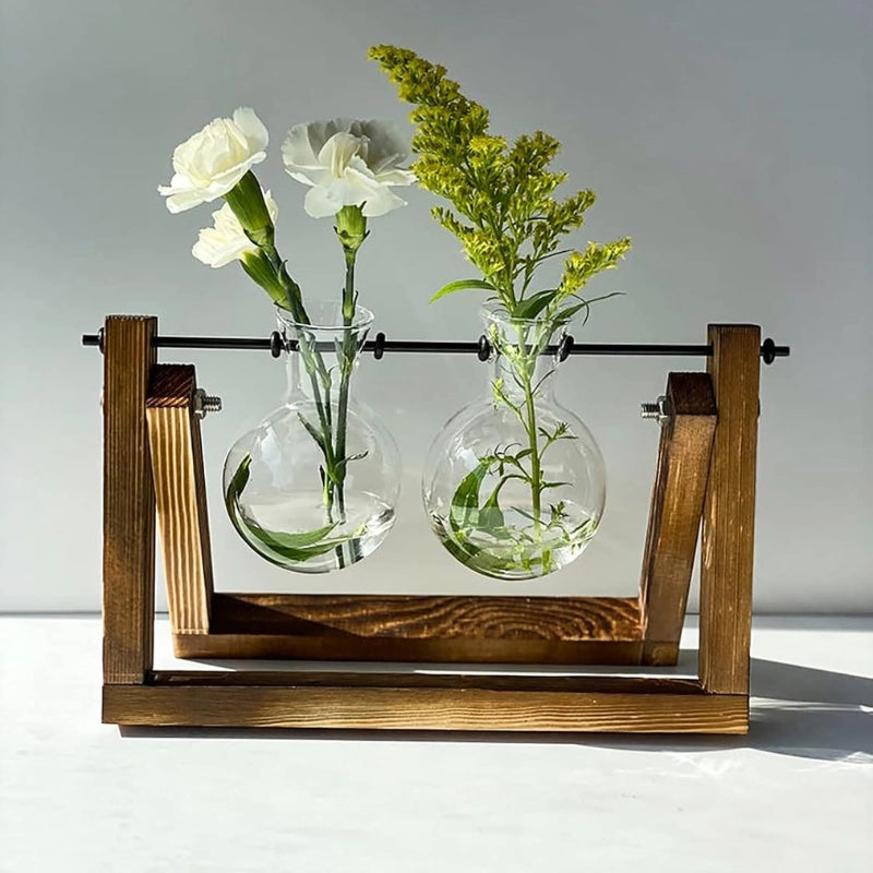 Wooden Bulb Vase Collection