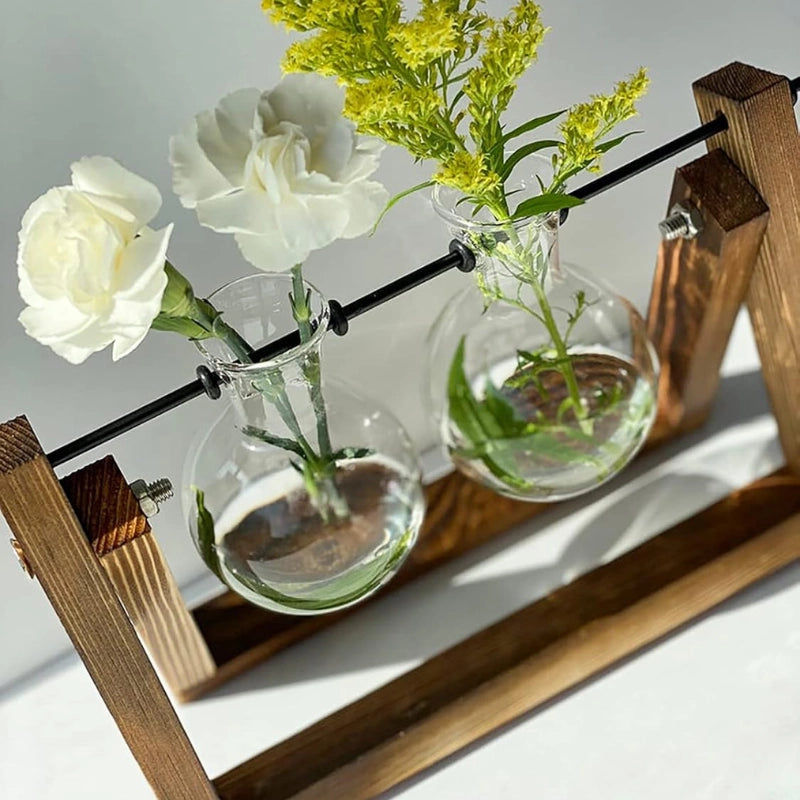 Wooden Bulb Vase Collection