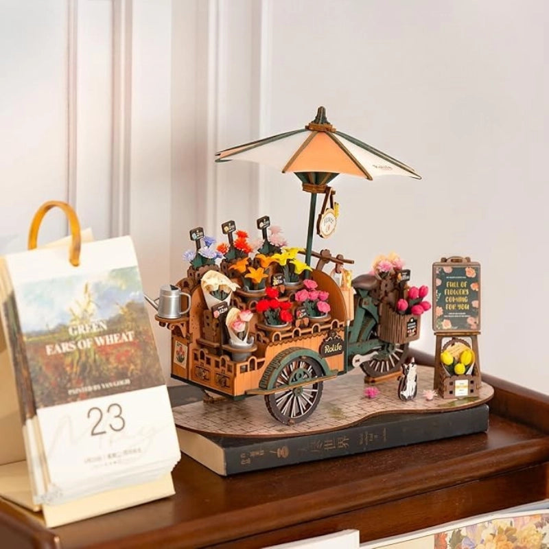 Wooden Flower Cart Puzzle