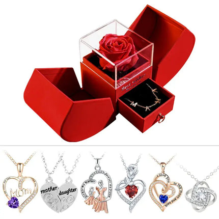 LoveEternal™ Rose & Heart Necklace