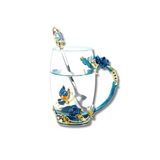 Enamel Glass Tea Mug Set