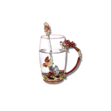 Enamel Glass Tea Mug Set