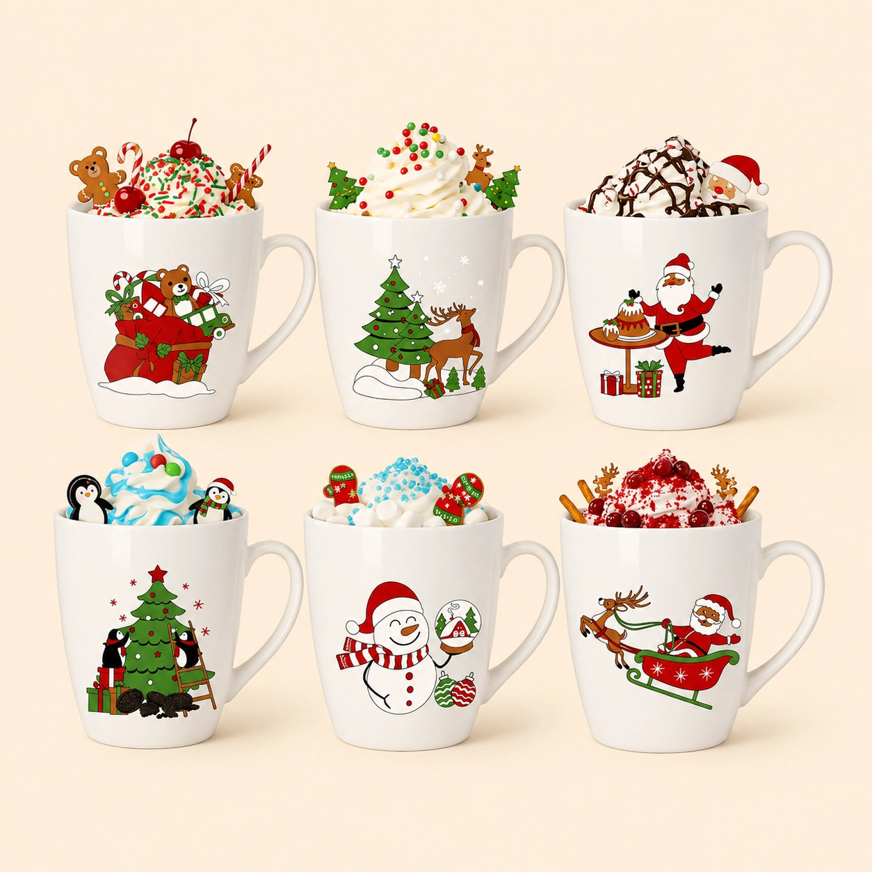 Seasonal Ceramic Mug Set