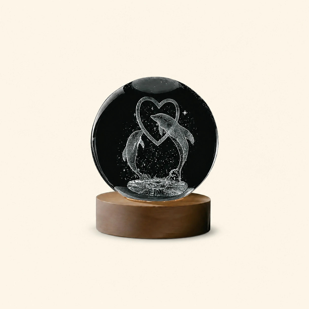Dolphin Crystal Ball Lamp