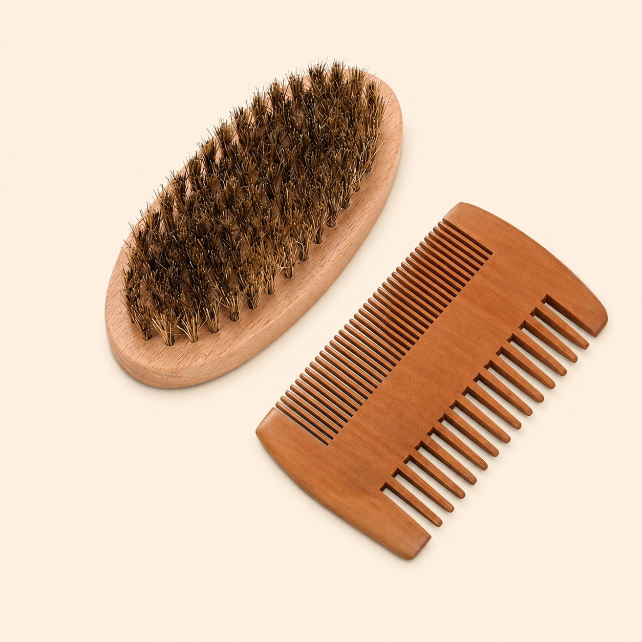 Beard Brush & Dual Comb Set