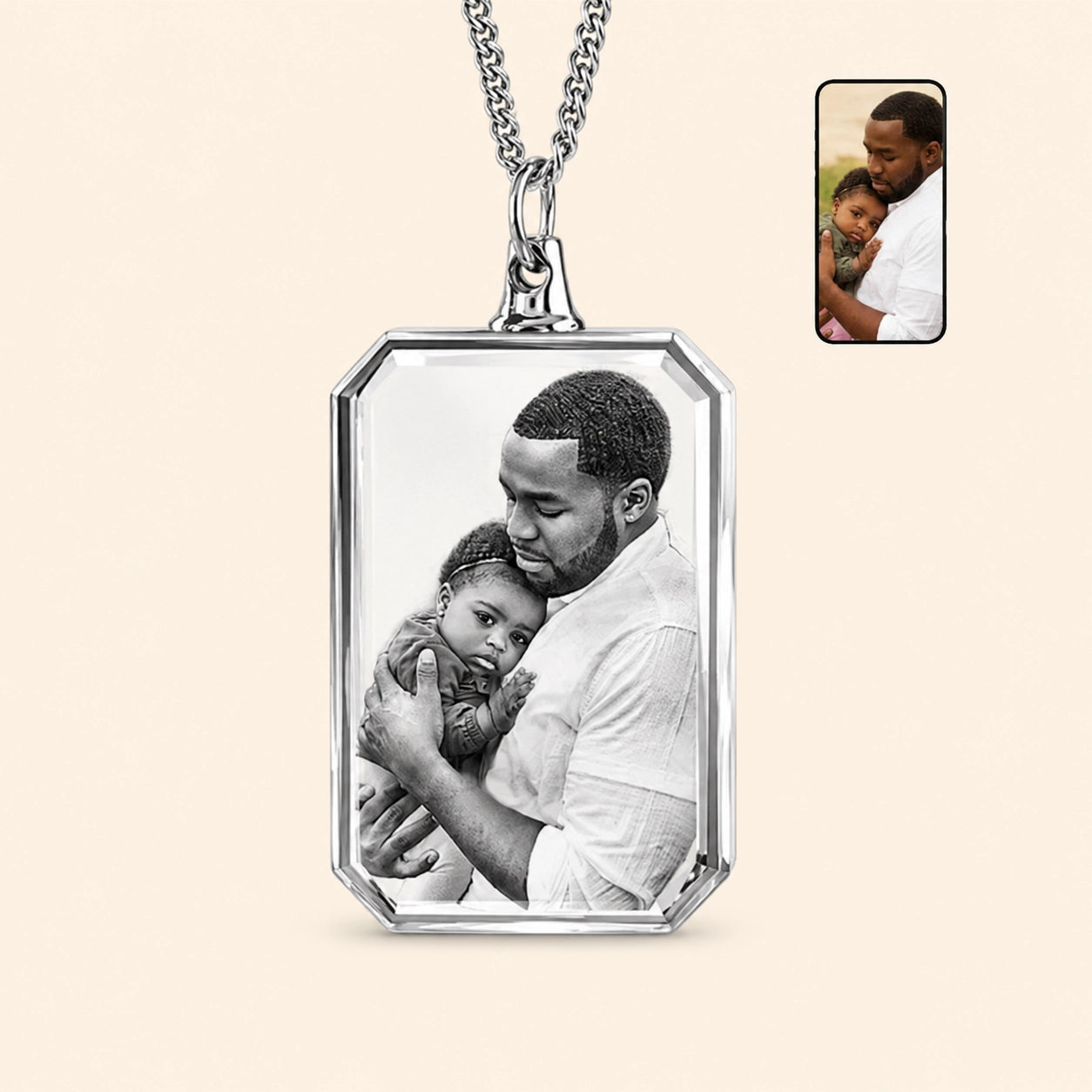 Personalized 3D Crystal Photo Necklace
